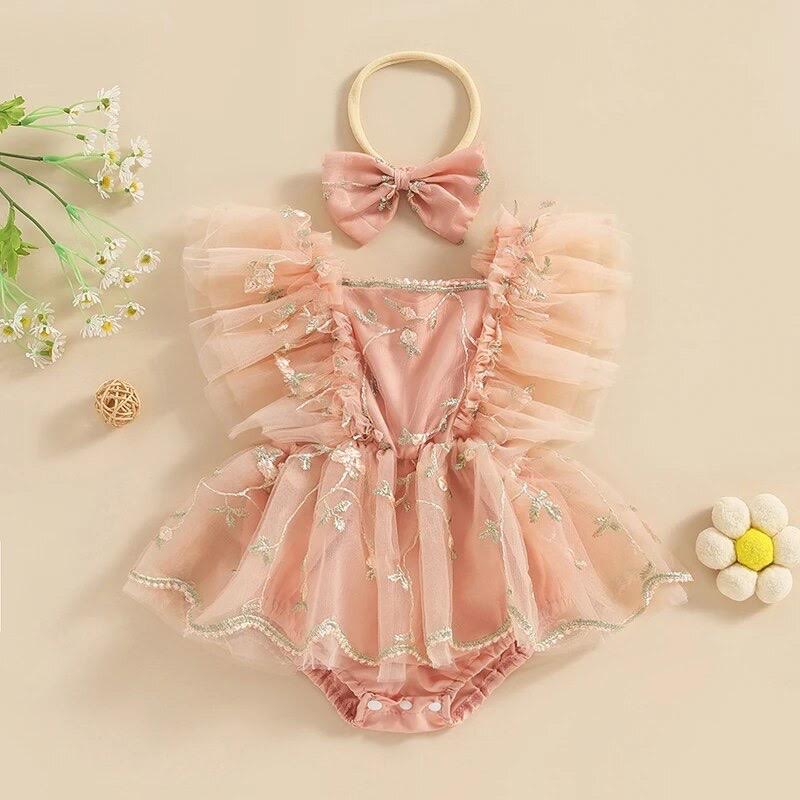 Oh So Cute! Floral Embroidered Onesie