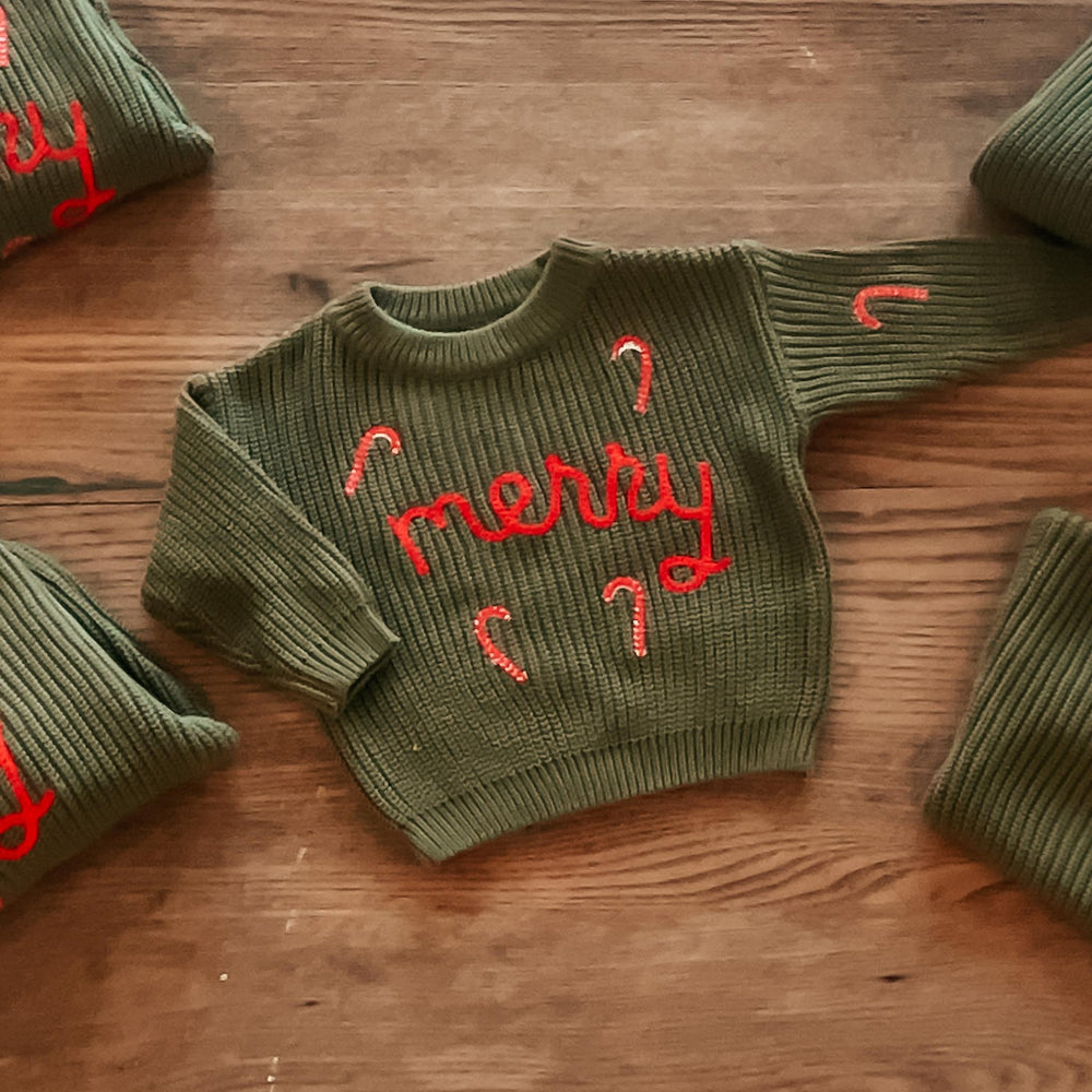 Merry Embroidered Knit Sweater