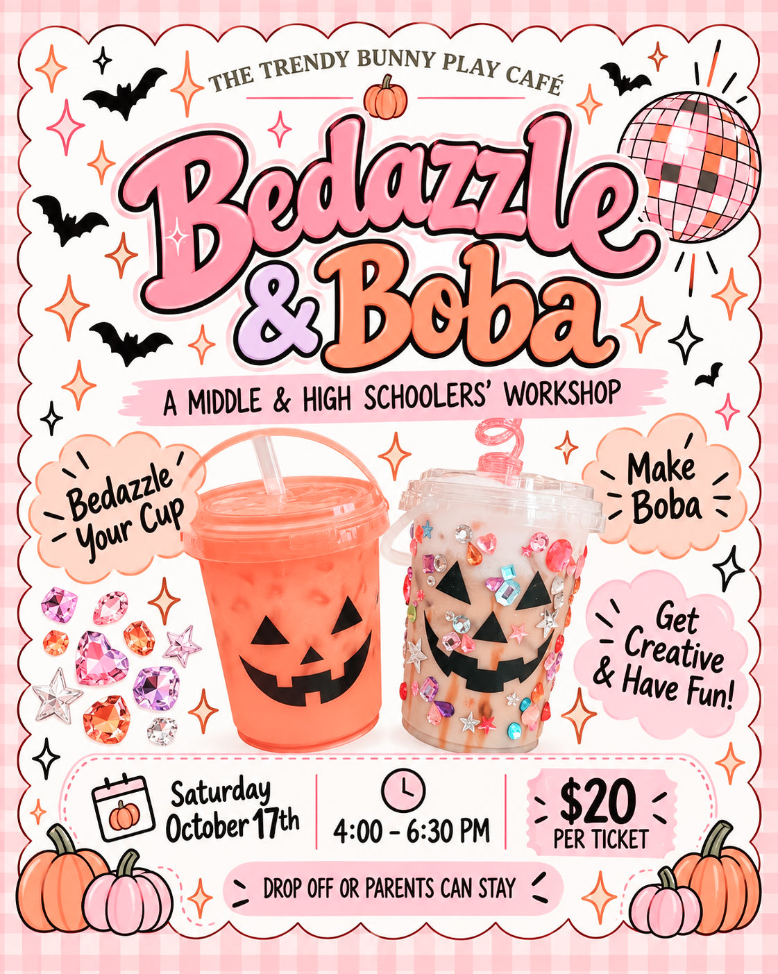 Bedazzle & Boba Teens & Tweens Workshop