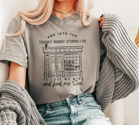 "Into Trendy Bunny Café I Go" Premium Comfort Colors Shirt