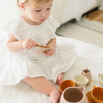 Botanical Rose Silicone Tea Play Set