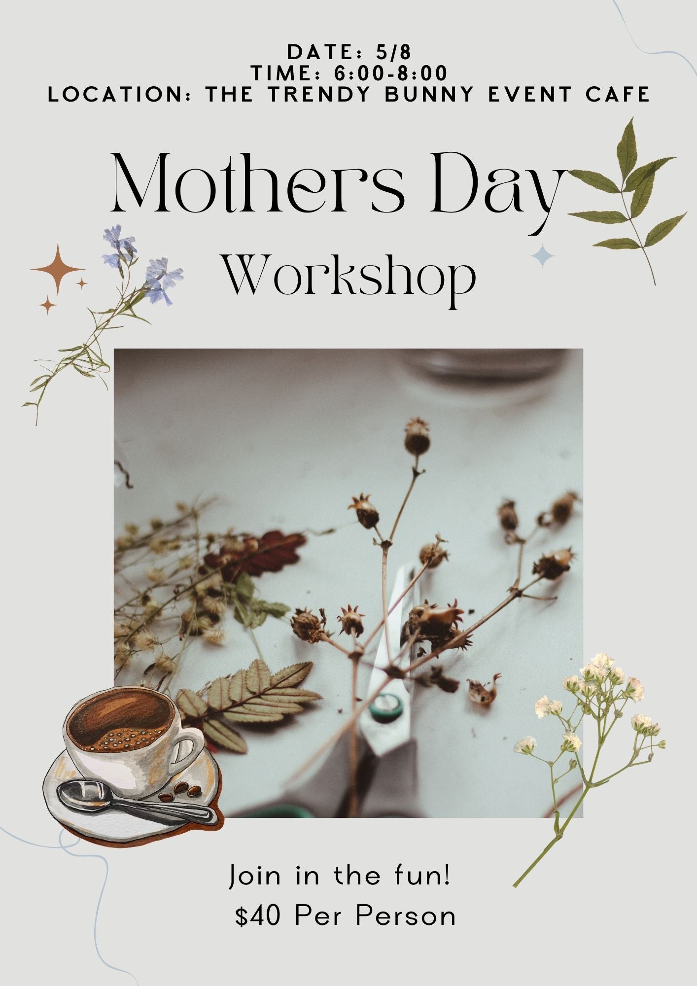 5/8 Mother's Day Workshop