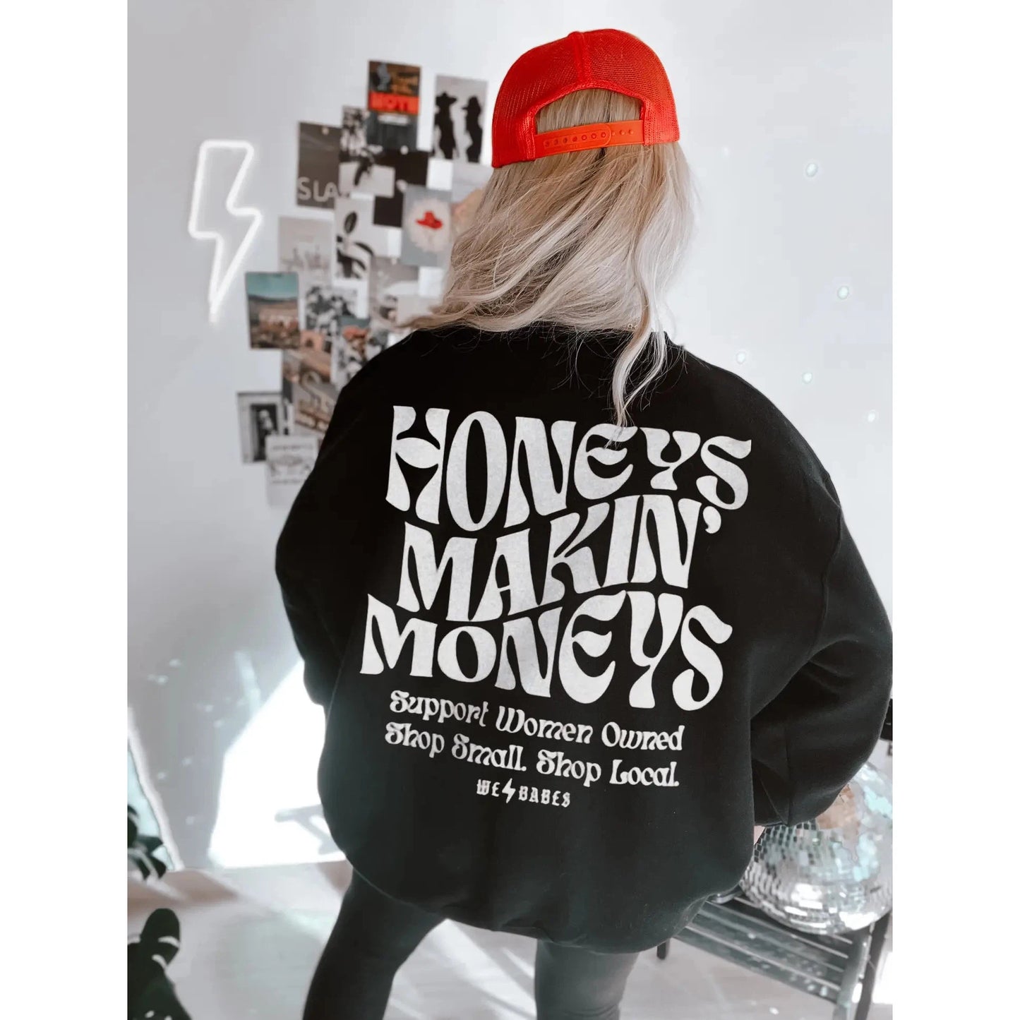 Honeys Making Money s Support Small Pullover The Trendy Bunny