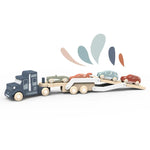 Wooden Car Transporter Set