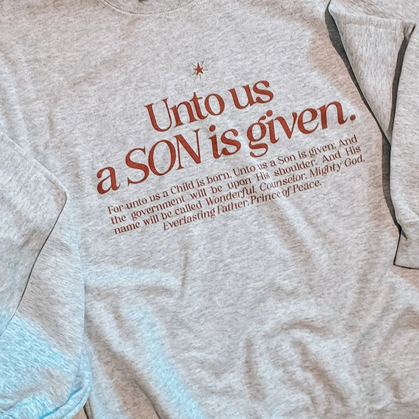 A Son is Given Adult Sweater