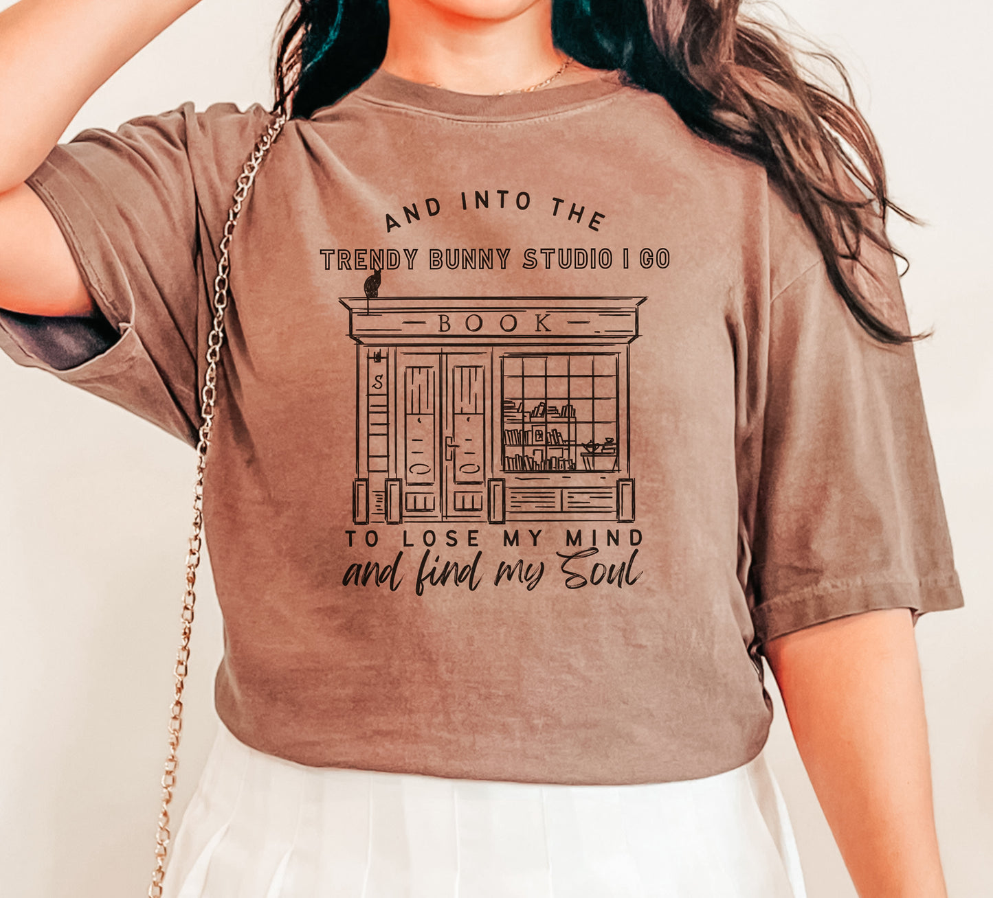 "Into Trendy Bunny Café I Go" Premium Comfort Colors Shirt