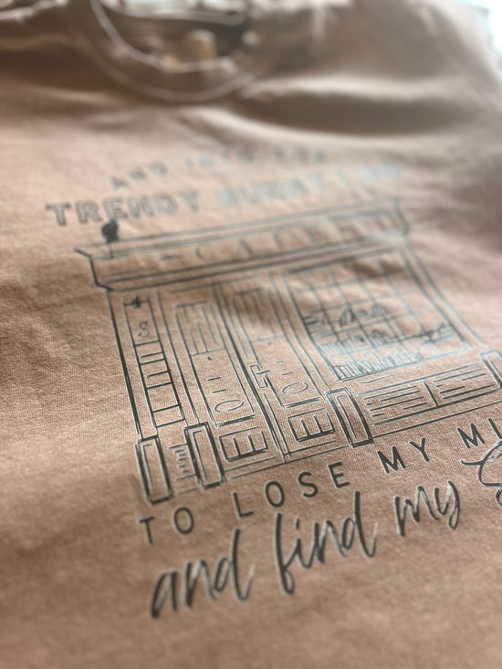 "Into Trendy Bunny Café I Go" Premium Comfort Colors Shirt