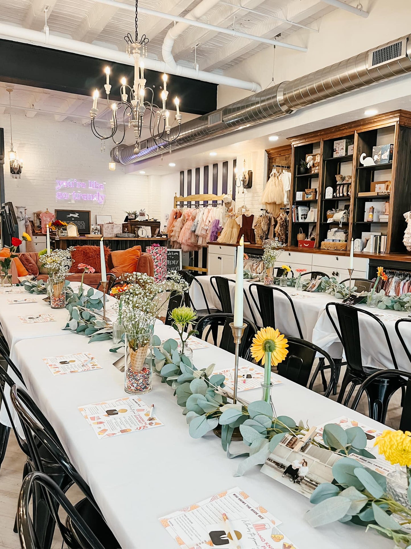 Host your party at Trendy Bunny Studio, featuring a festive and inviting space perfect for celebrating children's birthdays and special events.