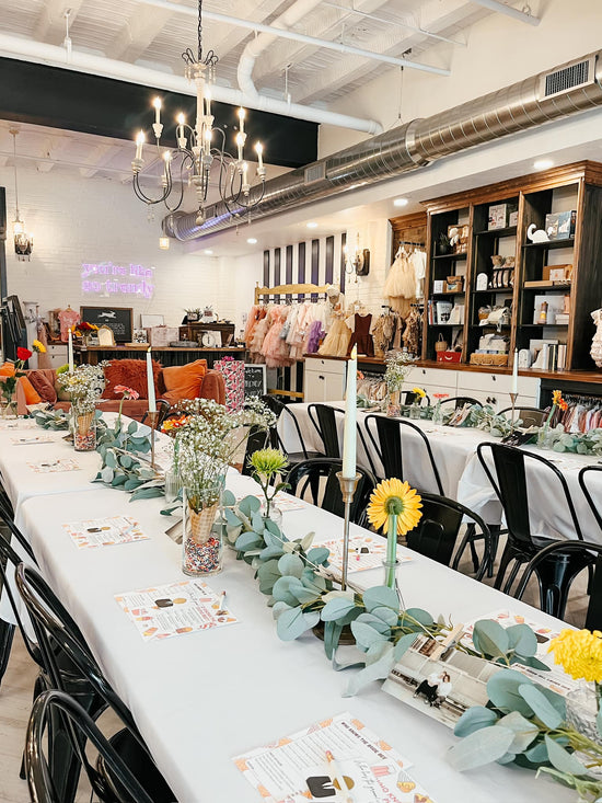 Host your party at Trendy Bunny Studio, featuring a festive and inviting space perfect for celebrating children's birthdays and special events.