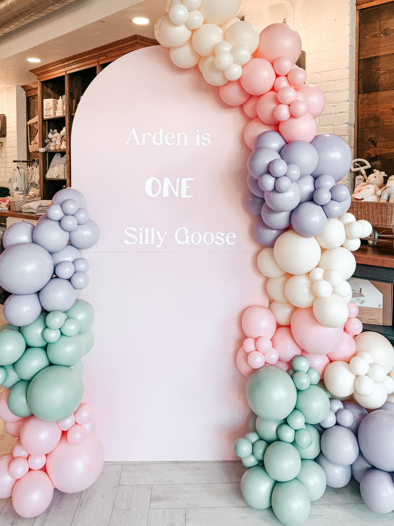 Styled birthday party setup in Greensburg, PA at The Trendy Bunny Studio