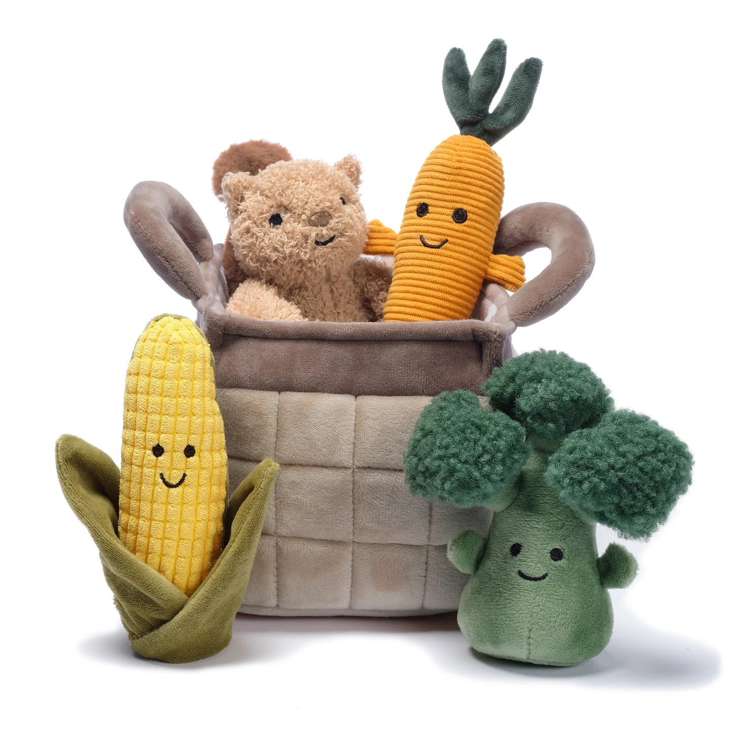 Veggie Basket Plush Set