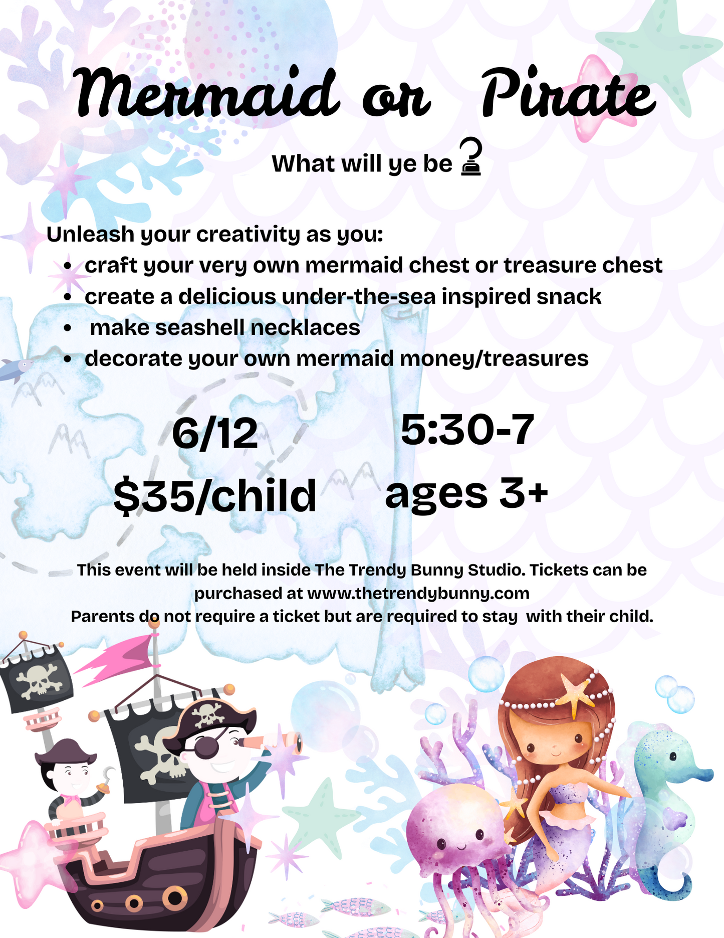 Mermaid/Pirate Party 6/12
