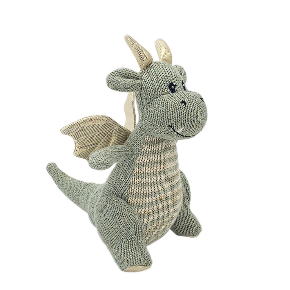 Dax The Dragon Knit Rattle Toy