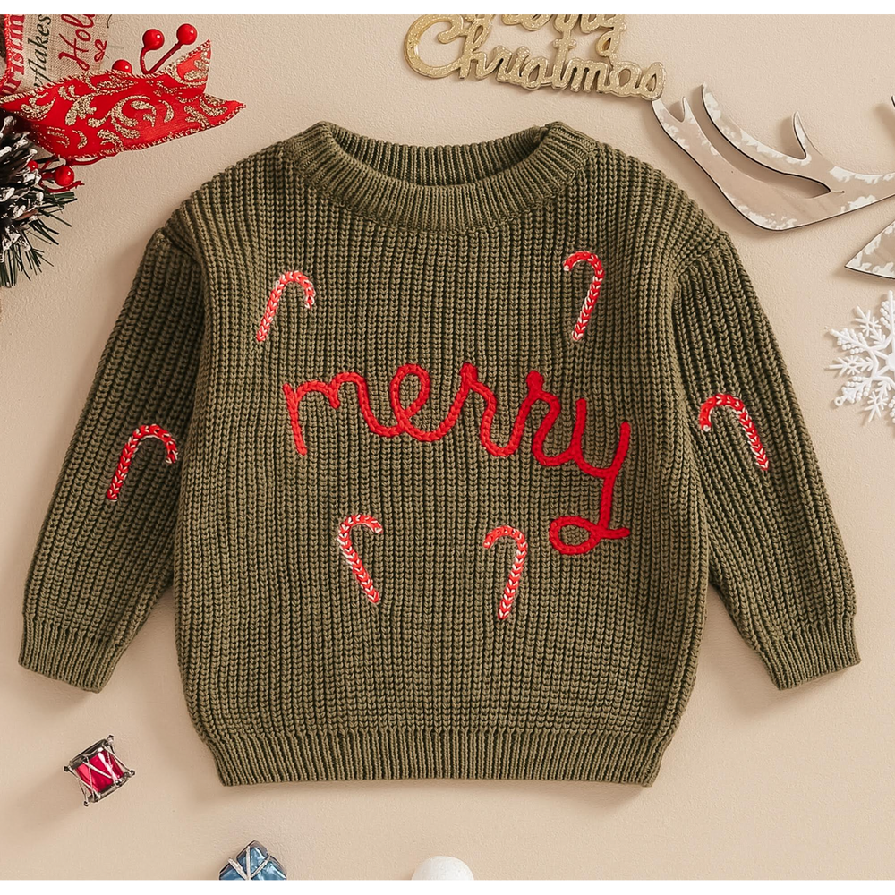 Merry Embroidered Knit Sweater