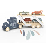 Wooden Car Transporter Set