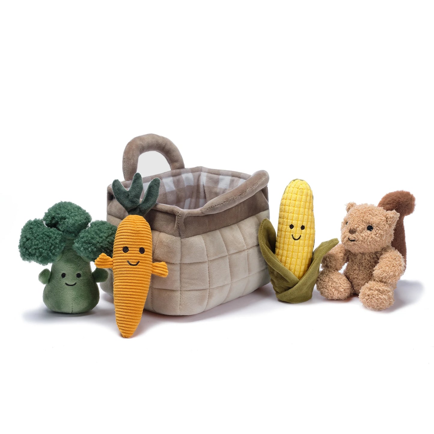 Veggie Basket Plush Set