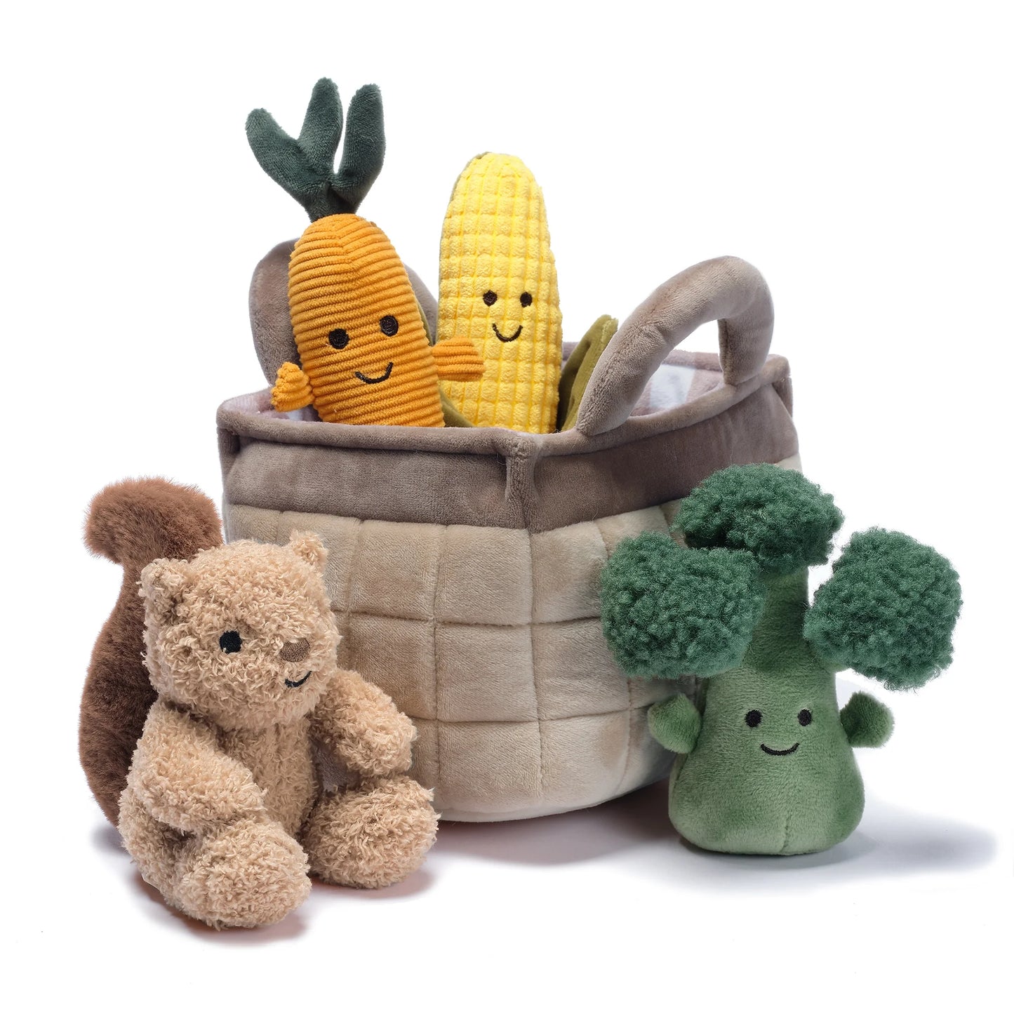 Veggie Basket Plush Set