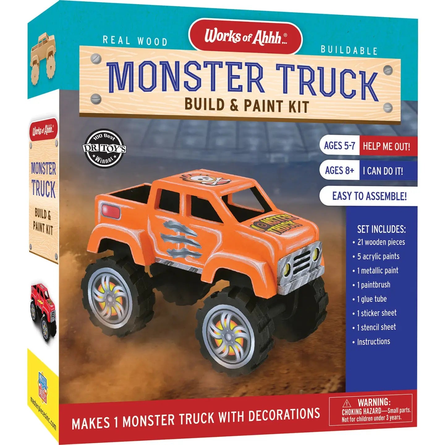 Monster Truck Wood Buildable Paint Kit
