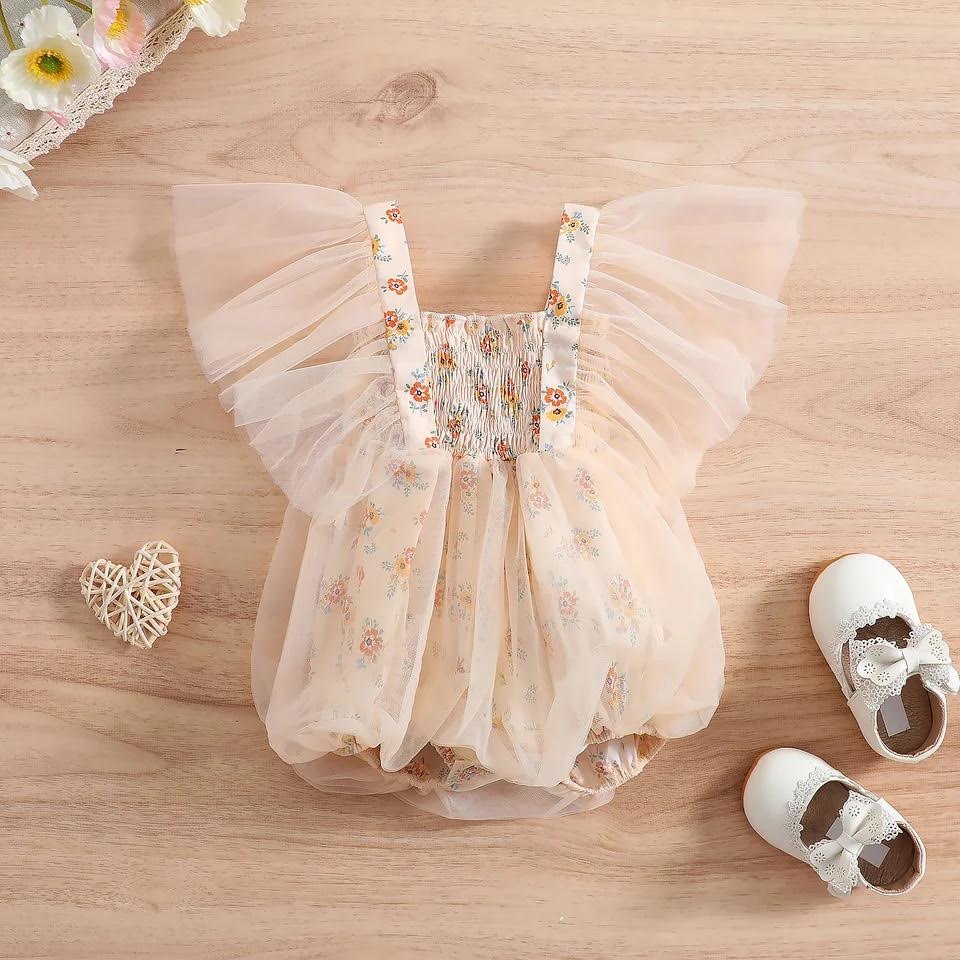 Whimsical Floral Romper