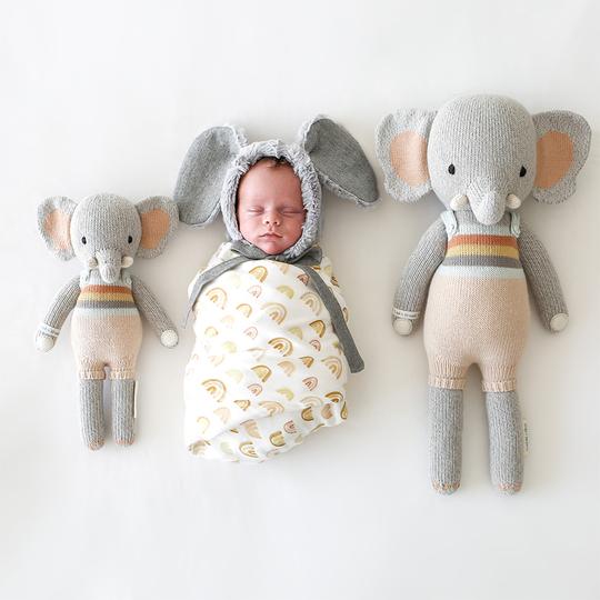 Cuddle + Kind Handmade Doll - Evan the Elephant