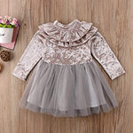 Juliet's Velvet Ruffle Dress