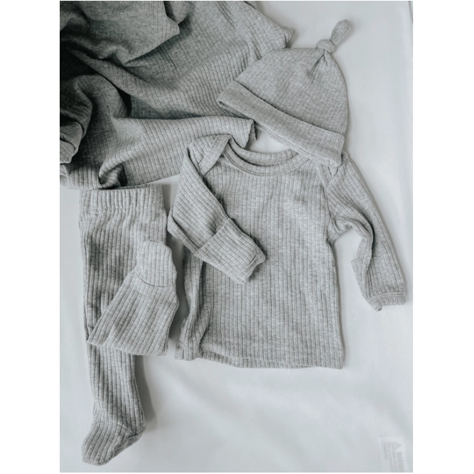 Newborn Ribbed Going Home Set - Assorted Colors