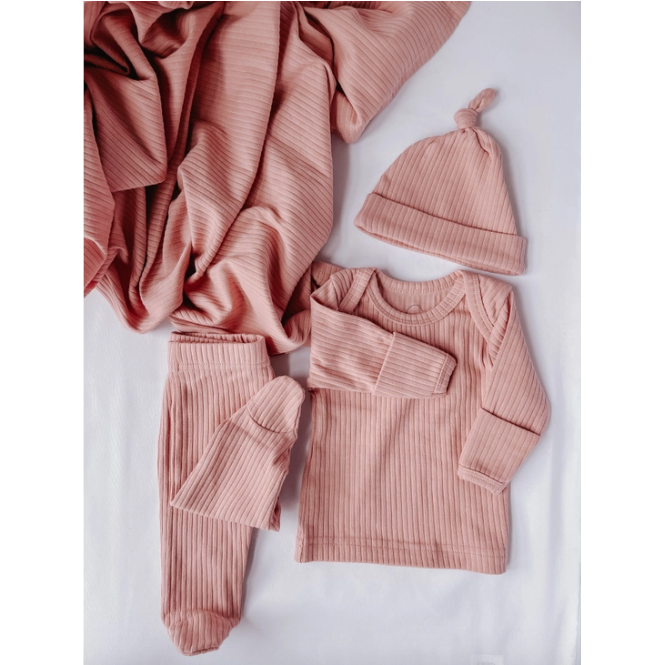 Newborn Ribbed Going Home Set - Assorted Colors