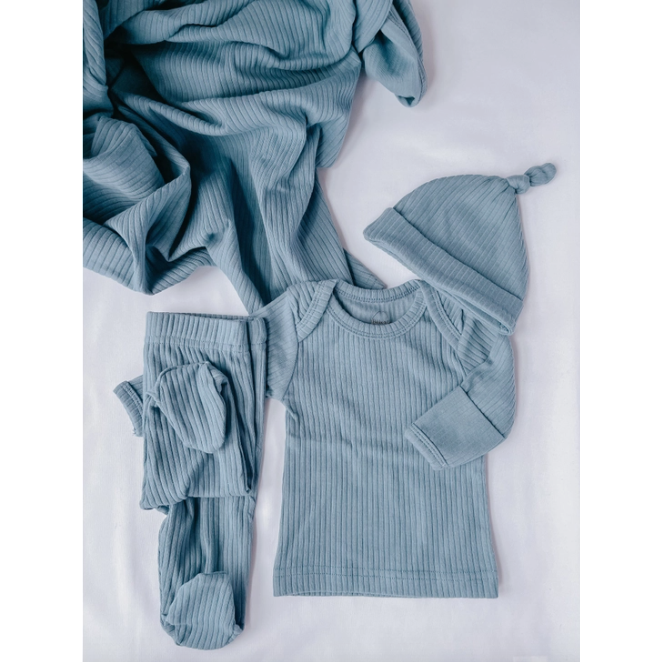 Newborn Ribbed Going Home Set - Assorted Colors