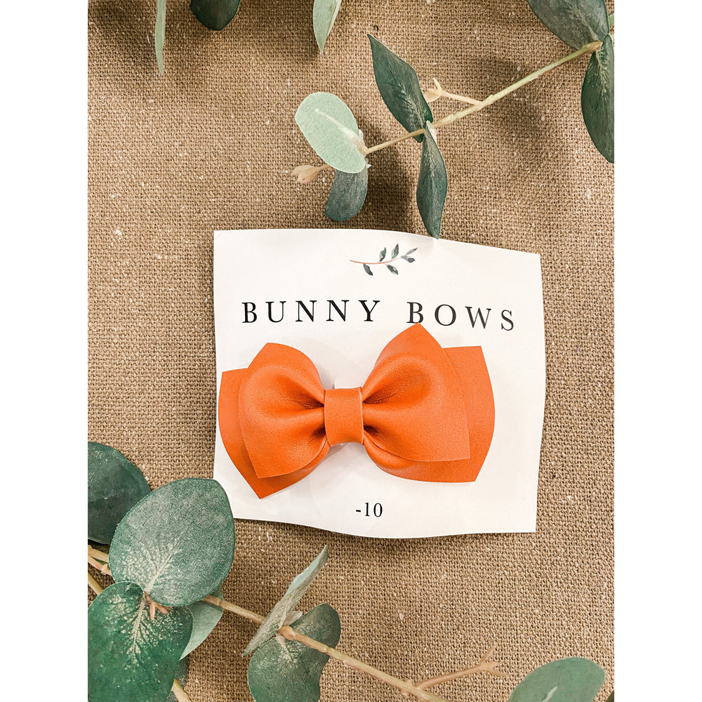 Bunny Bows Medium Double Layer Leather Bow
