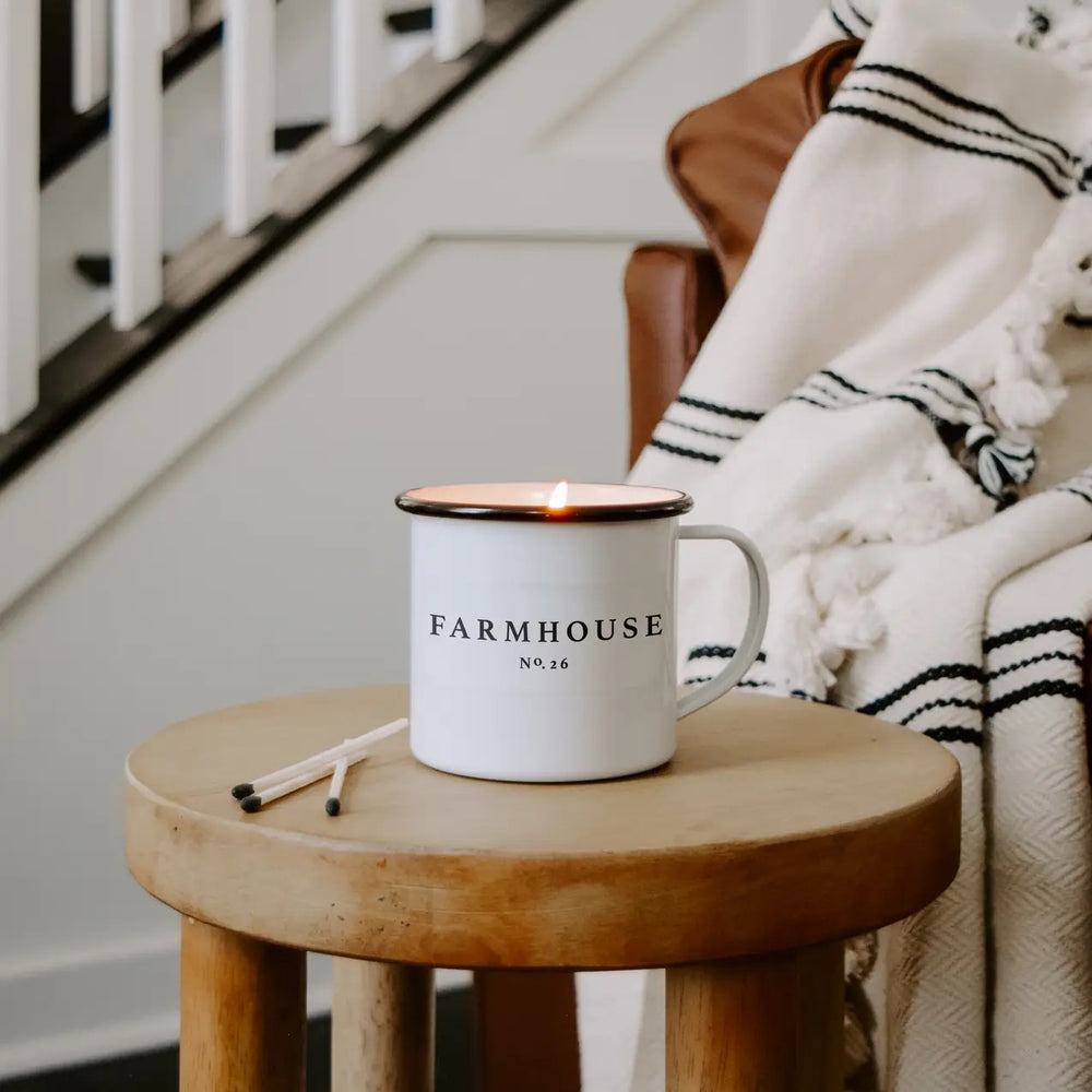 Farmhouse Coffee Mug Candle