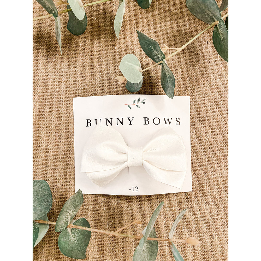 Bunny Bows Medium Looped Leather Bow